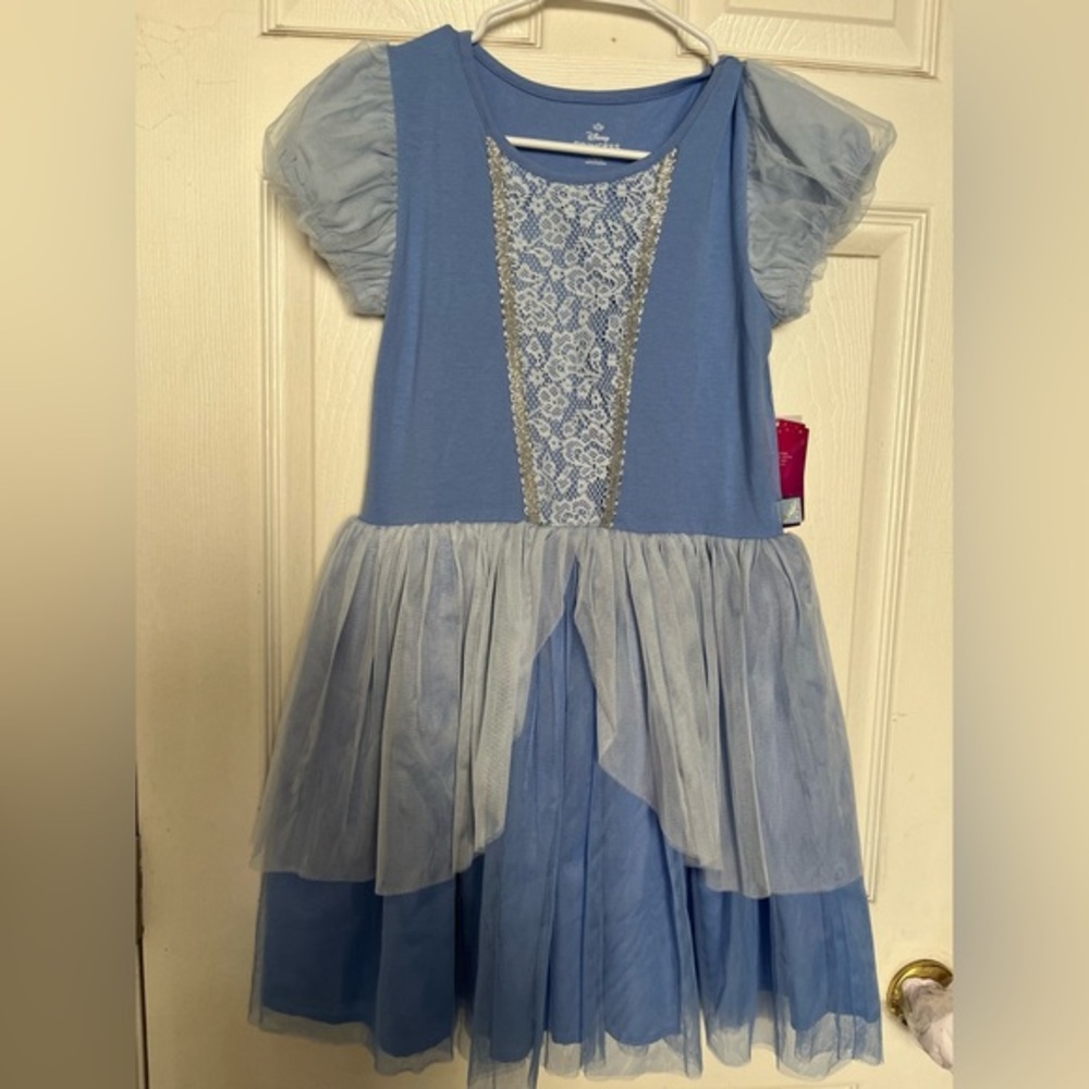 Disney Blue and White Lace Formal Dress